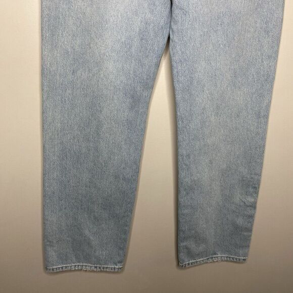MADEWELL Low Slung Straight Jeans Women 27 Light Wash Slouchy 100% Cotton NO655 - Picture 14 of 16
